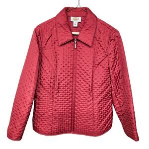 Vintage 90s Y2k Talbots Polka Dot Gorpcore Jacket Womens Size 8 Red Full Zip
